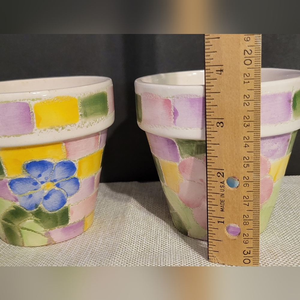 SUCCULENTS FLOWER POTS. SET OF 4- 3.5” by 4” - Picture 8 of 15